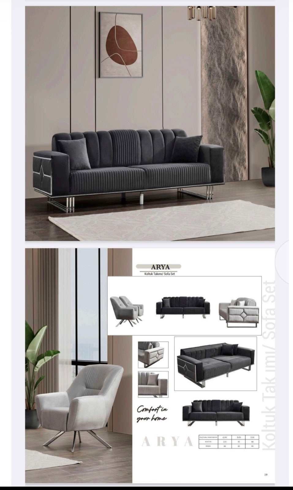 ARYA Sofa-Set 3+3+1+1