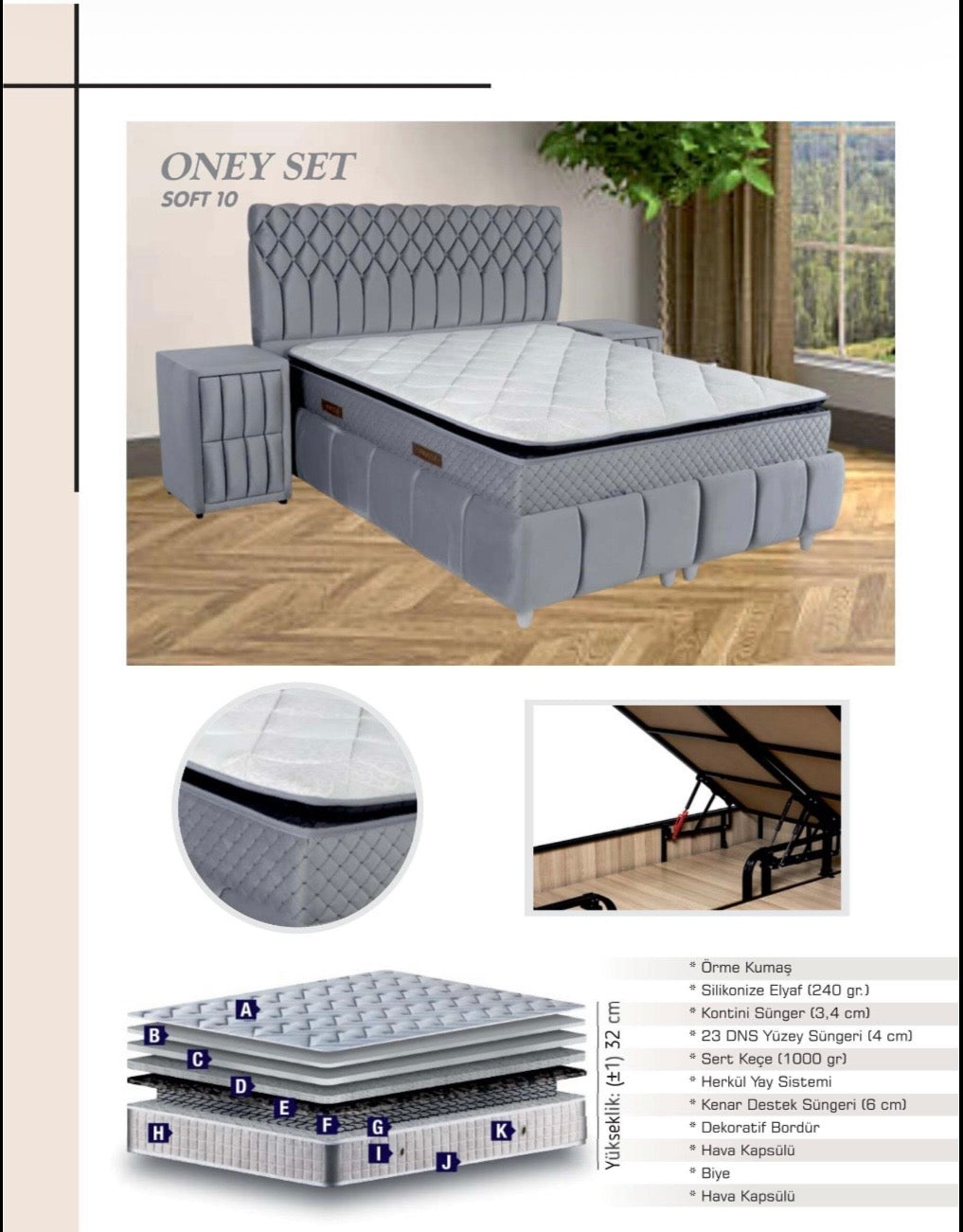 Oney Bett mit Matratze