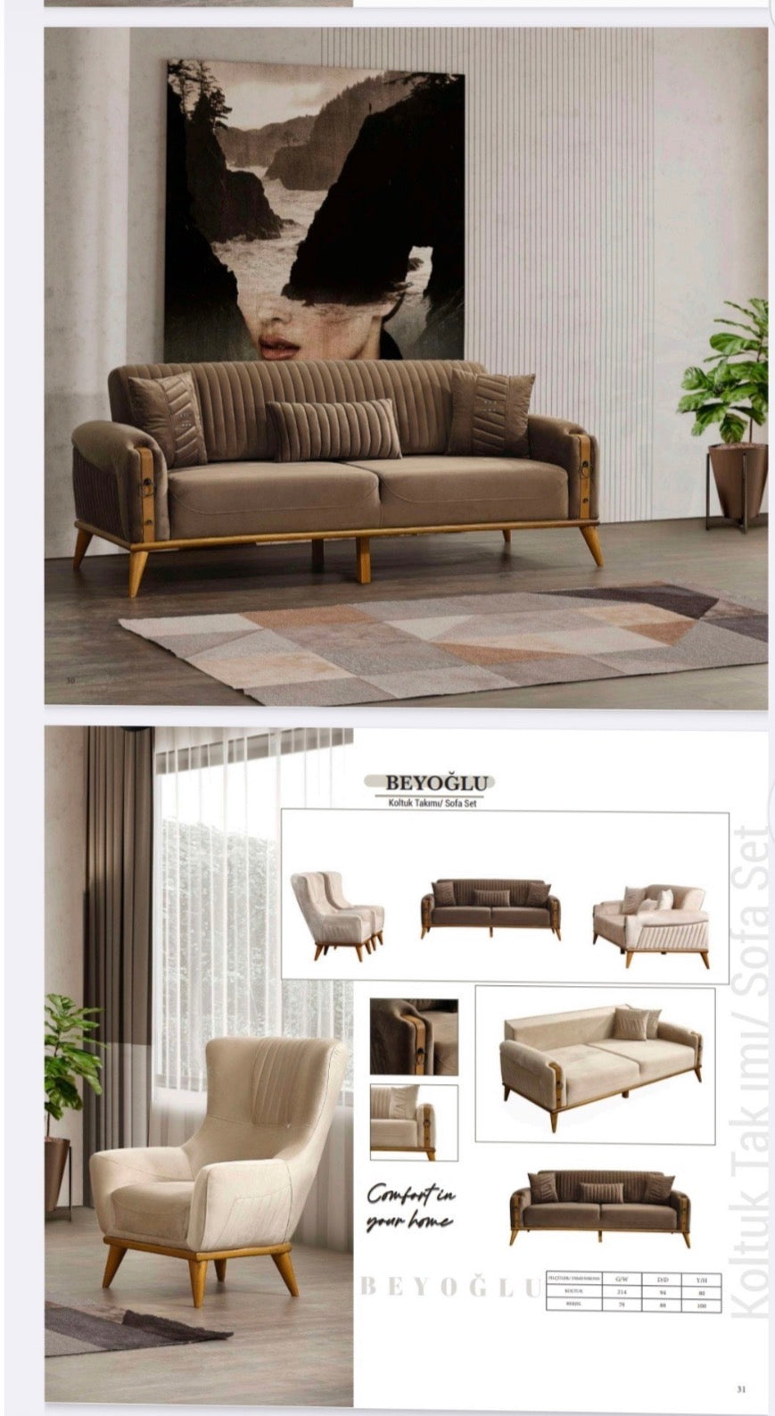 BEYOGLU Sofa-Set 3+3+1+1