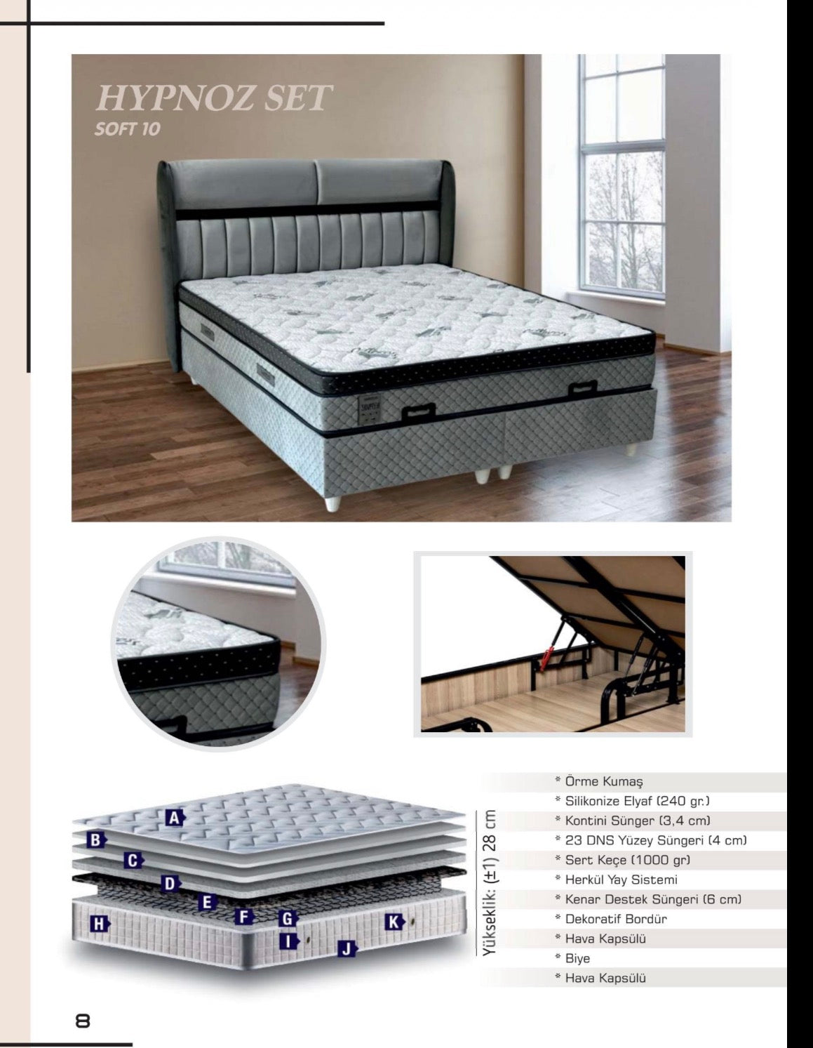 Hypnoz Bett mit Matratze