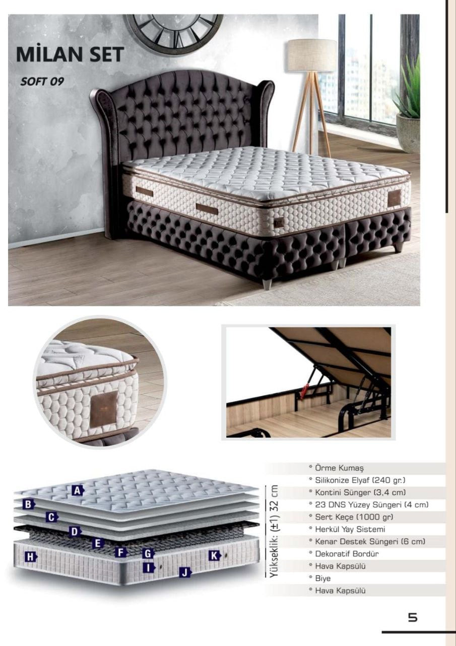 Milan Bett mit Matratze