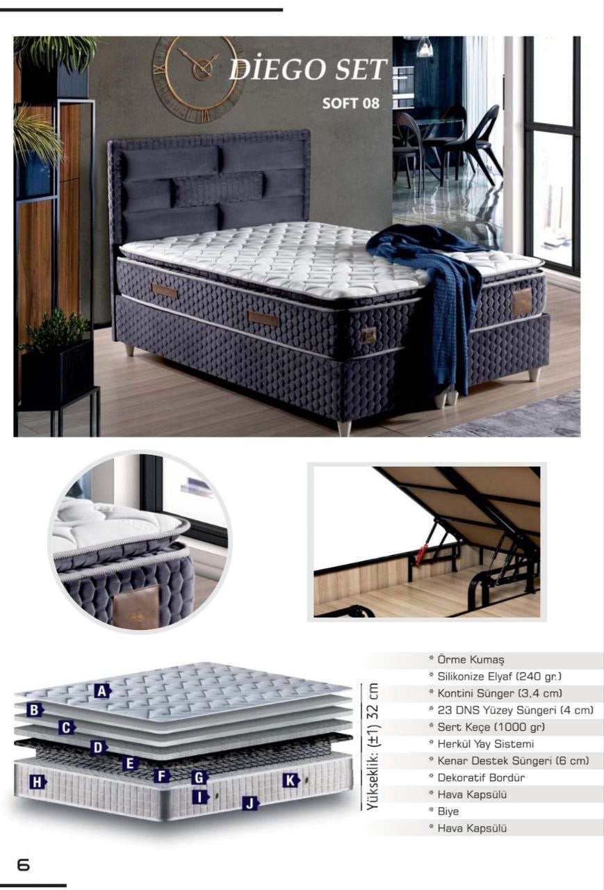 Diego Bett mit Matratze