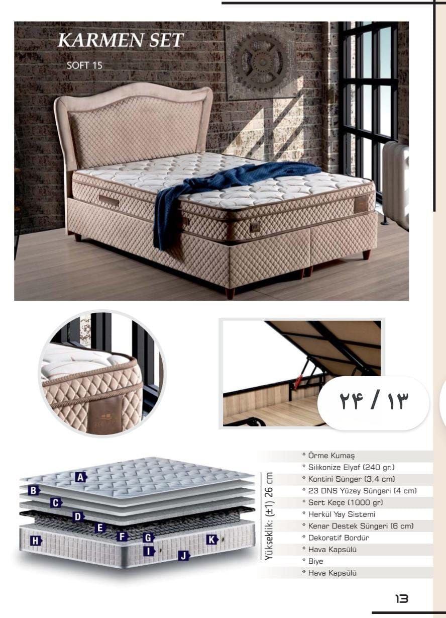 Karmen Bett mit Matratze